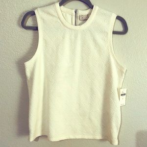 Jacquard Tank White Anthro